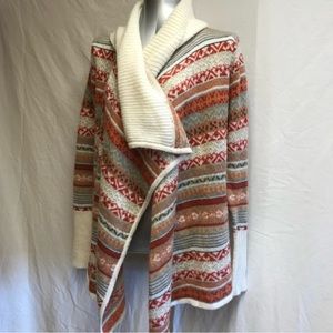 Kenzie Open Front Long Wrap Sweater Size Medium